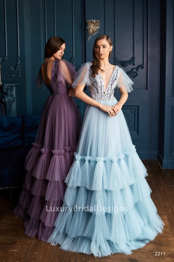 Light Blue Wedding Dress - Etsy