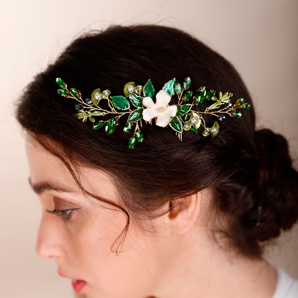 lime green headpiece