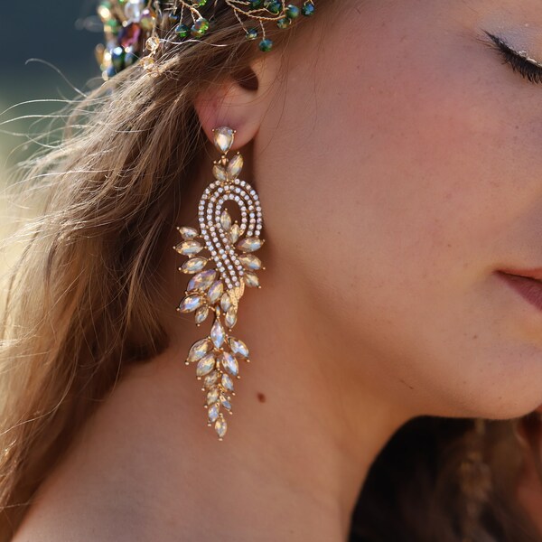 Boho Bridal Earrings Etsy