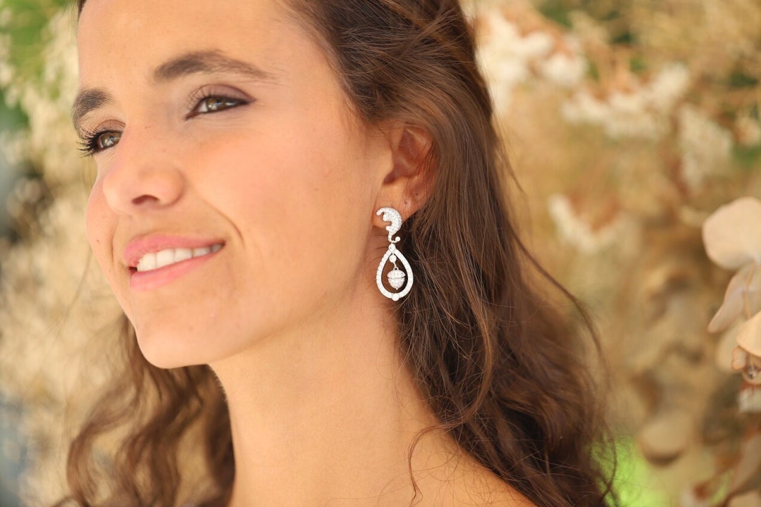 Robinson Pelham Diamond Acorn Wedding Earrings  Kate Middleton Earrings   Kates Closet