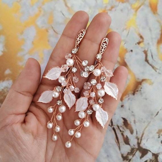 Boho rose gold best sale earrings