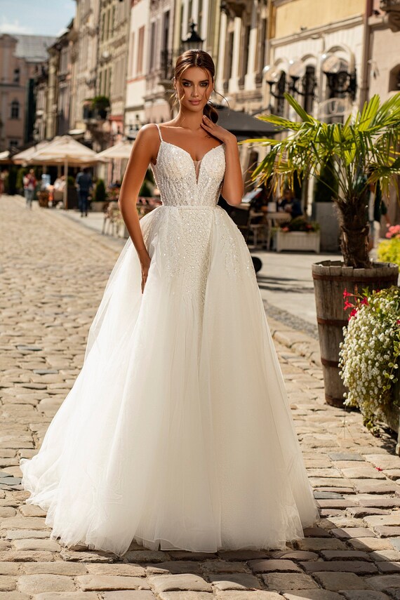 Two piece mermaid wedding dress sale