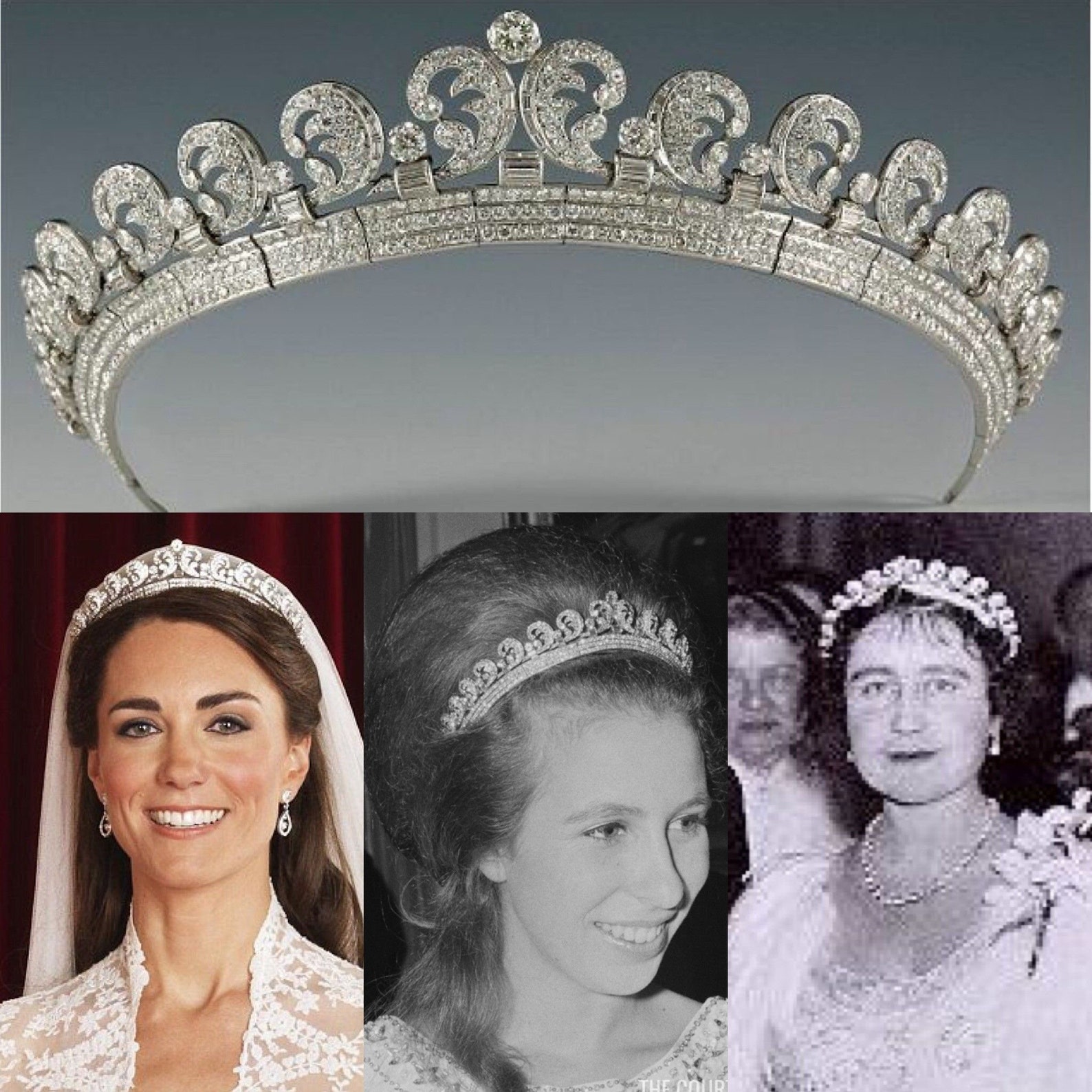 Kate Middleton Royal Wedding Tiara Replica Full Zircon Regal Etsy