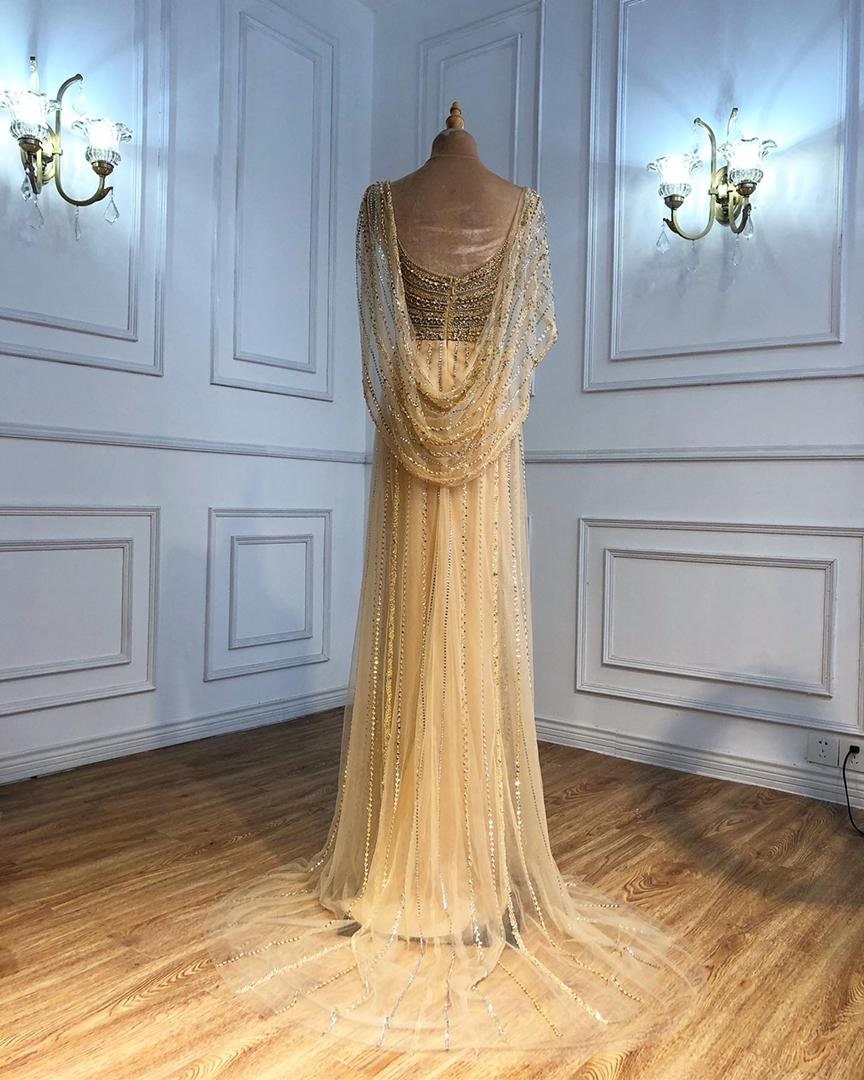 Champagne Gold Sexy Mermaid Gatsby Beaded Weddings Dress | Etsy