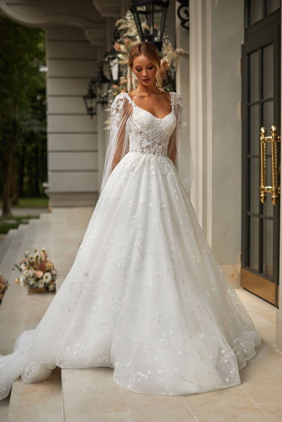Corset princess top wedding dress