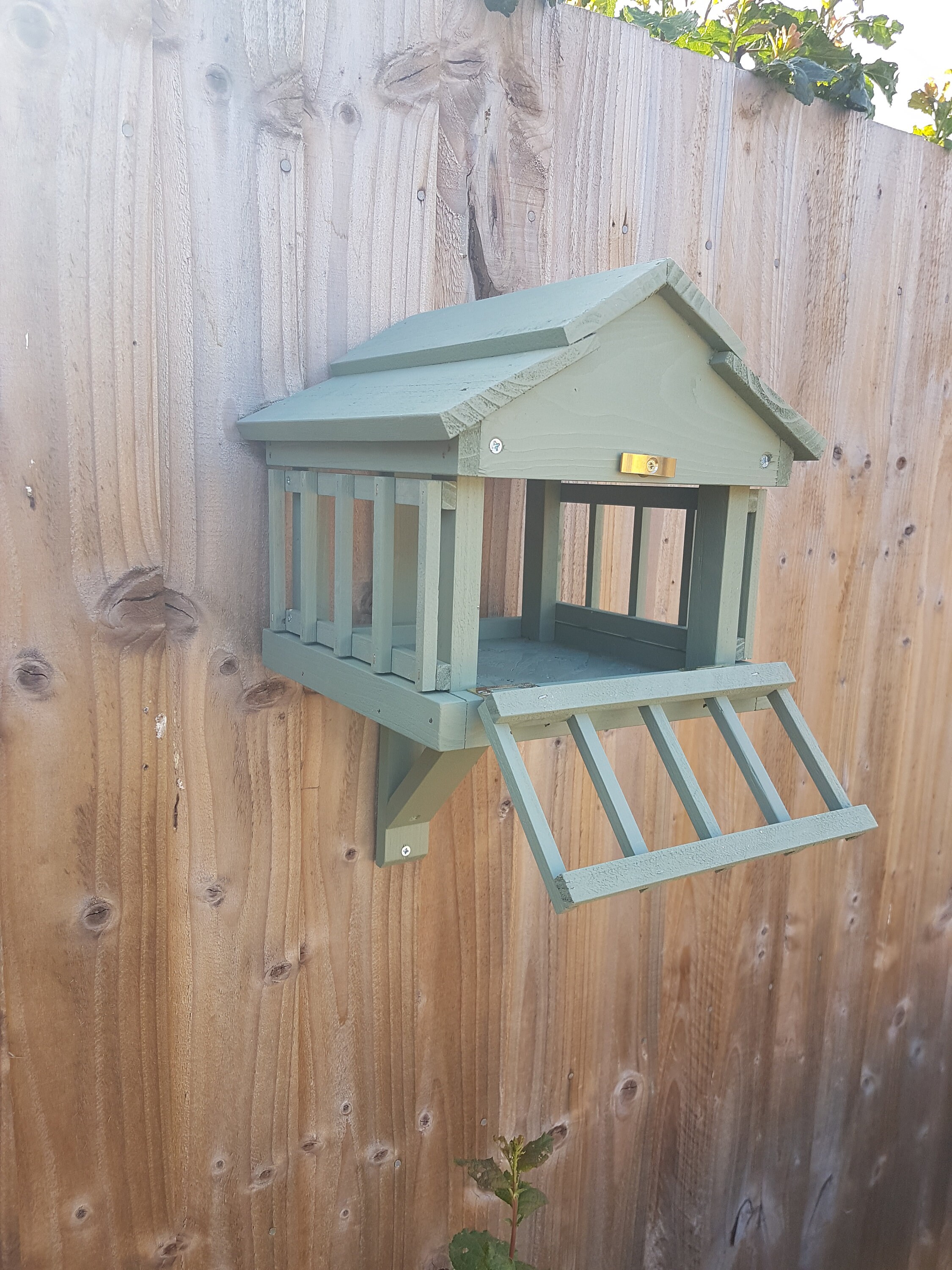 Medium Size Wooden Fence/post Fix Bird Table. (with Grills) - Etsy UK