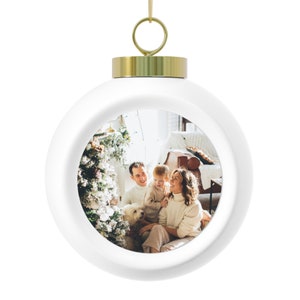Personalized Christmas Ball Ornament, DIY Christmas Decor, Custom Family Ornament, Ceramic Ornament, Friend Gifts, Family Members Ornament
