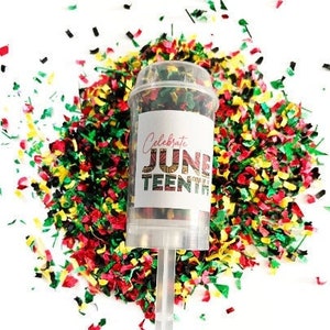 Juneteenth Confetti Popper / Juneteenth / Juneteenth Celebration / Juneteenth Gift / Juneteenth Party Favor / Juneteenth Party / 1865