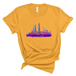 Chicago / Unisex Shirt / Chicago Shirt / Chicago Skyline / Grafik Tee / Chicago Art / Chi-Town / Chi Town Geschenk / I Love Chicago / The Chi