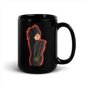 Janet Jackson / Janet Jackson  Black Glossy Mug / Control / Janet Jackson Mug / Jackson Mug / Rhythm Nation
