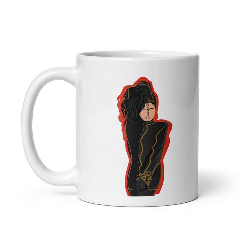 Janet Jackson / Janet Jackson White Glossy Mug / Control Mug / Janet Jackson Mug / Jackson Mug / Rhythm Nation / White Mug