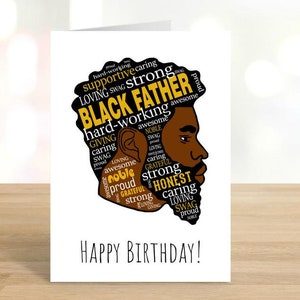 Biglietto di auguri di buon compleanno stampabile / Uomo di colore / Black Lives Matter / Uomini di colore / Papà di colore / Padre di colore / Distanza sociale / DOWNLOAD DIGITALE