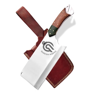 Handmade J2 Steel Cleaver Meat Cleaver Knife Butcher Knife Heavy Duty Chief Cleaver Knife With Leather Cover Personalized used + Best Gift