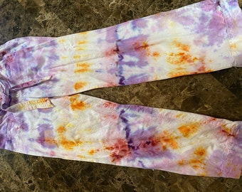 Women's Tie Dye Pants.  Thin, comfortable cotton.  Made by Converse.  Size 10.  Authentically tie-dyed, not printed.