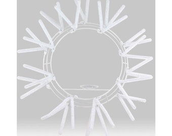 24" White Pencil Wreath with Candle Holder XX782027