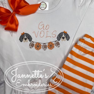 Tennessee Football Shirt / Tennessee Vols Girl Shirt / Vols Football Outfit / Go Vols Girls Shirt