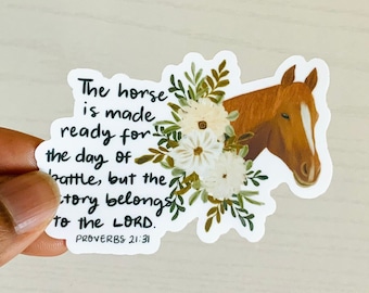 Victory Belongs to The Lord - Bible verse sticker, Christian sticker, Vinyl sticker