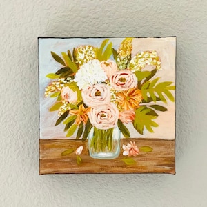 Acrylic Floral Painting  on Canvas
