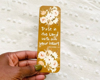 Trust in The Lord Bookmark | Christian Page Marker | Christmas Gift | Stocking Stuffer ideas | Bible Verse Bookmark | Christian Bookmark
