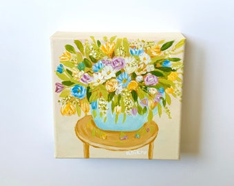 Acrylic Floral Painting  on Canvas