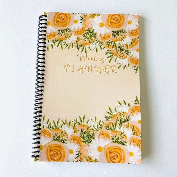 Weekly Planner Undated Planner Soft Cover Open Dated Daily Etsy