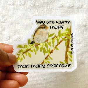 You are worth more - Bible verse sticker, Christian sticker, Clear sticker