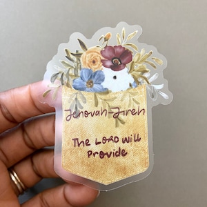 Jehovah Jireh Sticker - Bible verse sticker, Christian sticker, Clear sticker