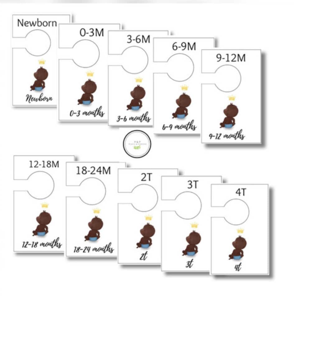 Baby Closet Dividers, Nursery Closet Dividers, Its a BOY, Black Family