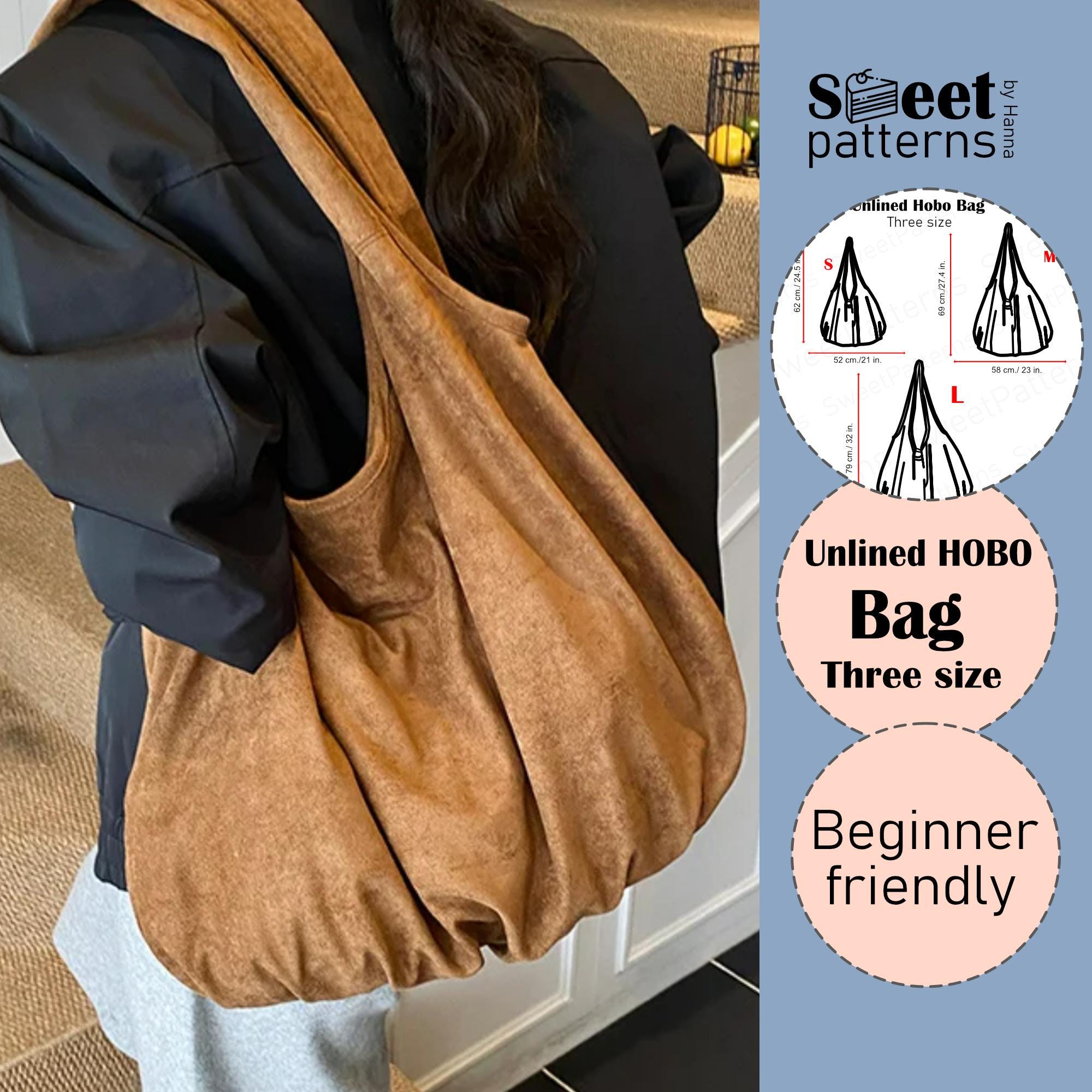 Boho Hobo Bag Sewing Pattern PDF , Bag Sewing Pattern, Photo Tutorial ...