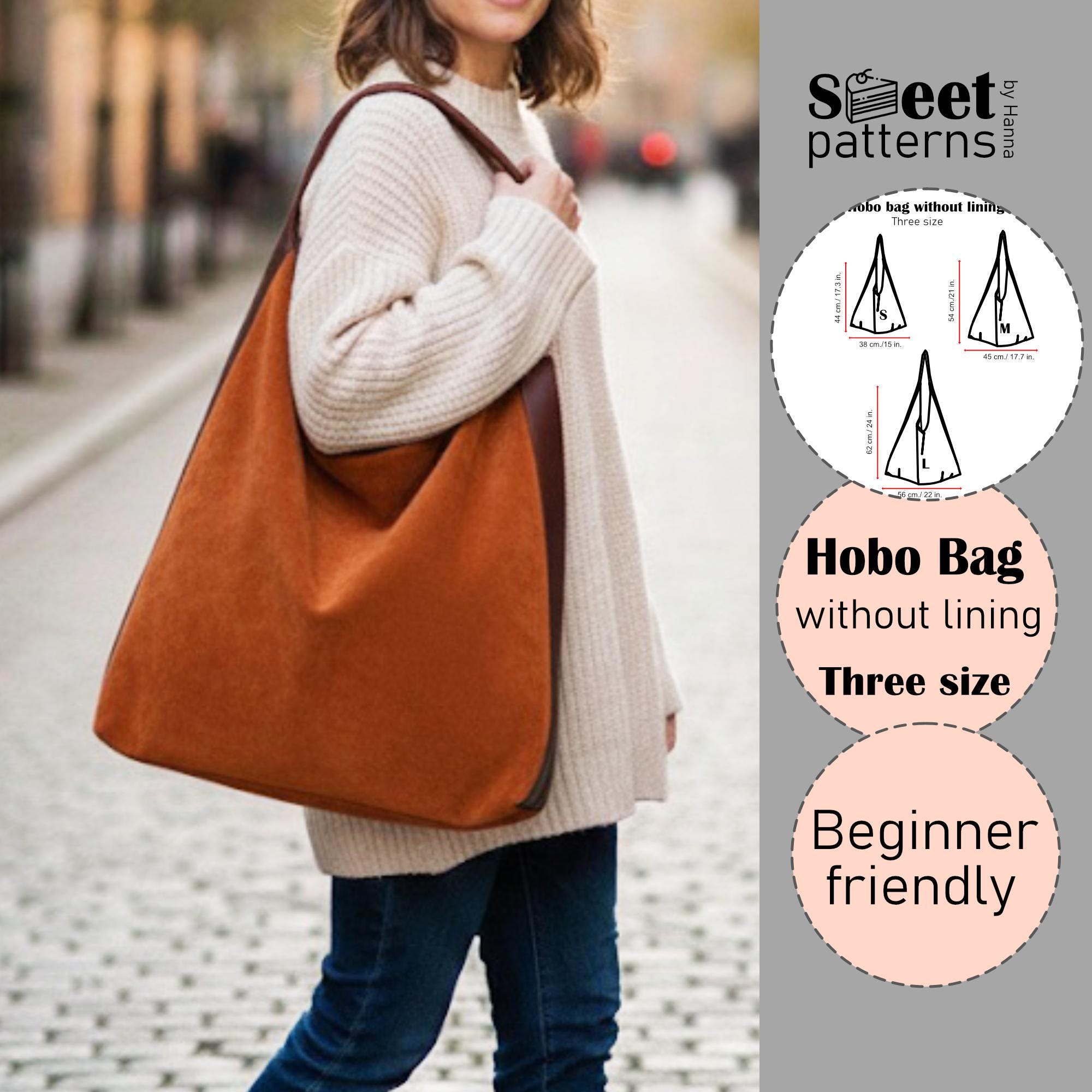 Boho Hobo Bag Sewing Pattern PDF , Photo Tutorial, Three Size, Bag ...