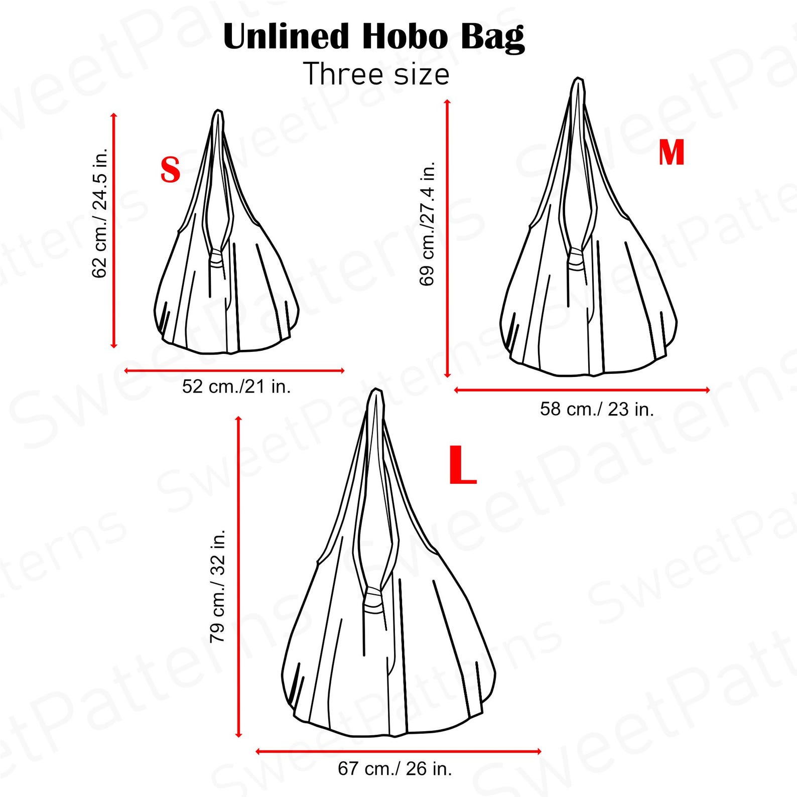 Boho Hobo Bag Sewing Pattern PDF , Bag Sewing Pattern, Photo Tutorial ...