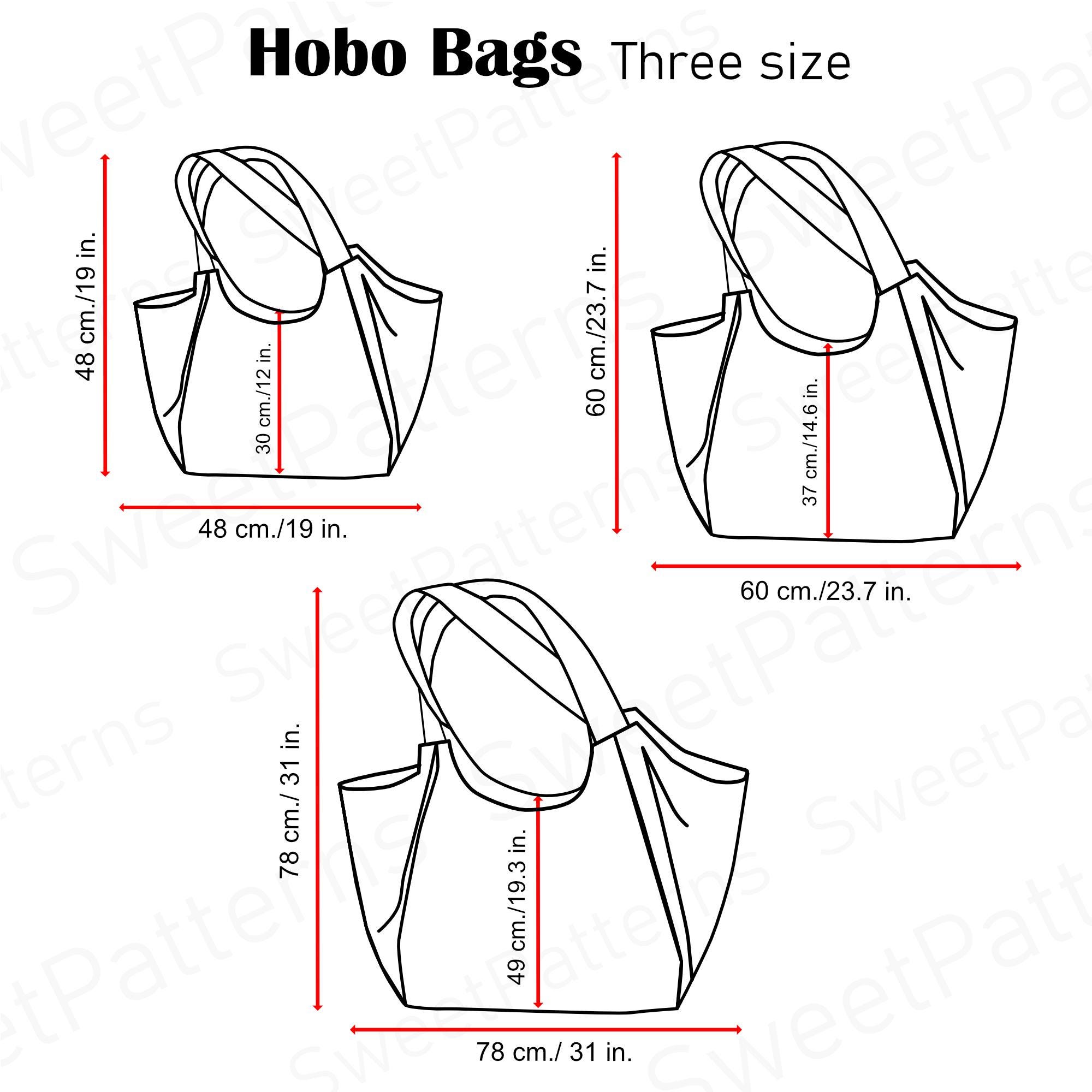 Boho Hobo Bag Sewing Pattern PDF , Three Size, Photo Tutorial - Etsy