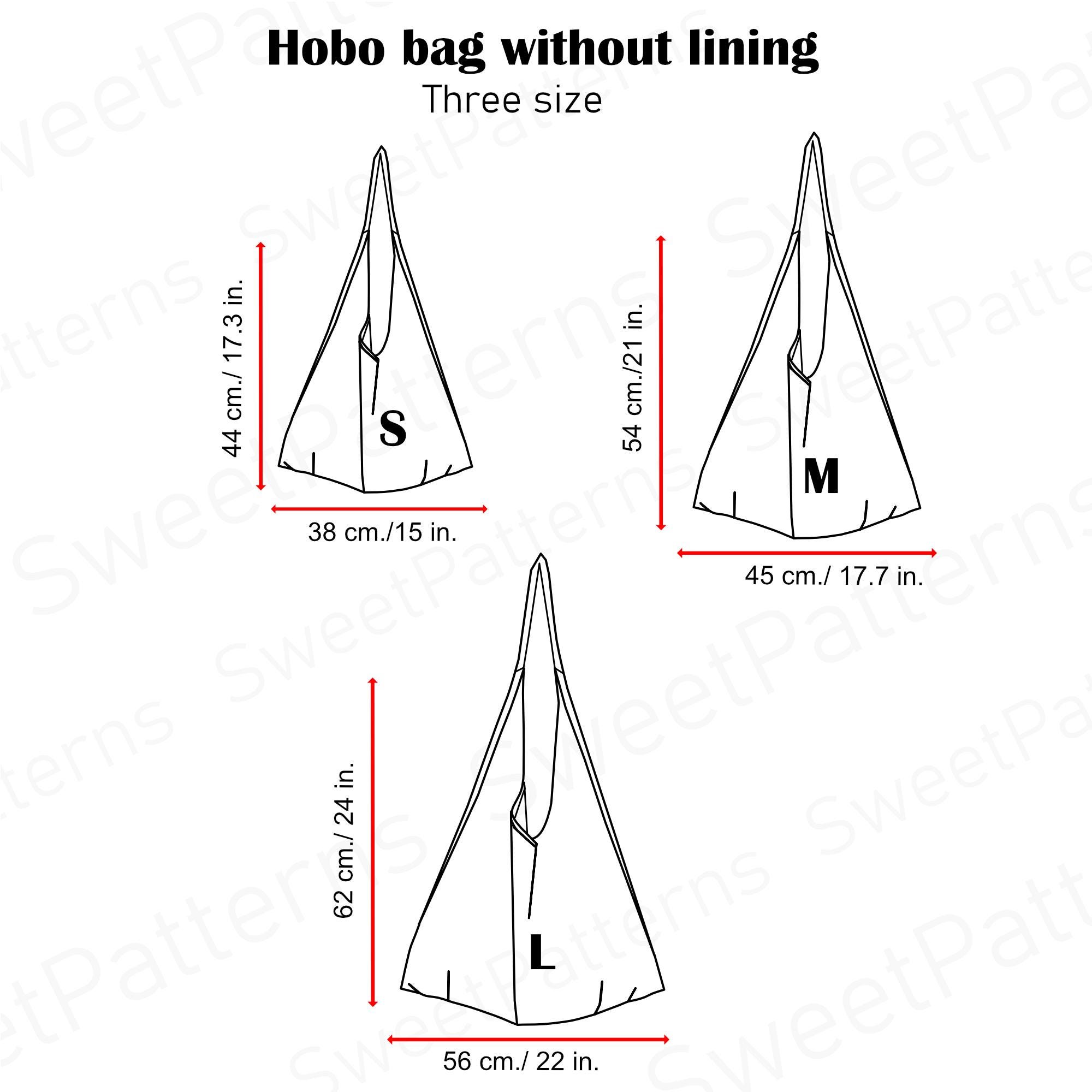 Boho Hobo Bag Sewing Pattern PDF , Photo Tutorial, Three Size, Bag ...