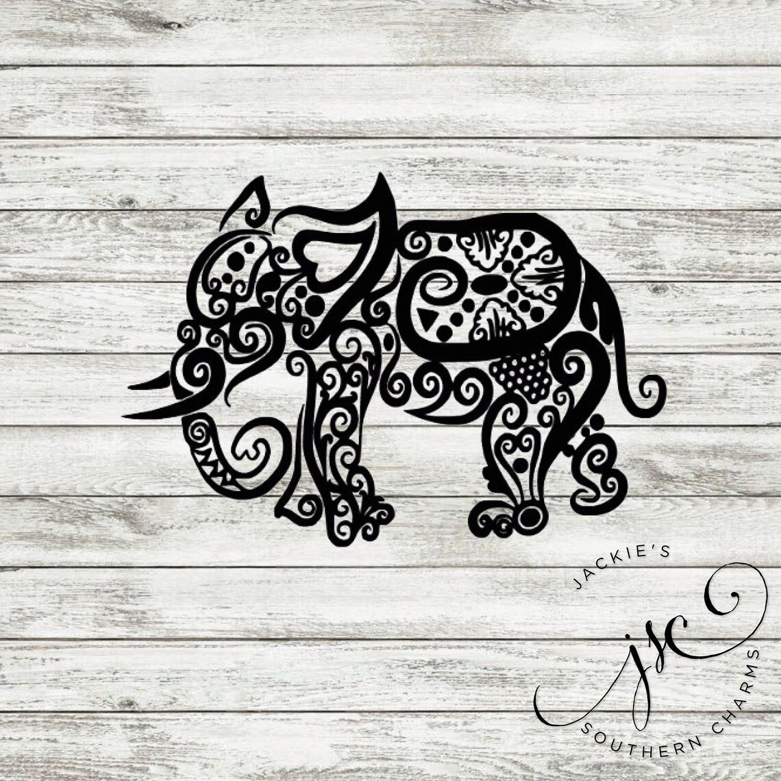 Elephant Vinyl Decal Etsy