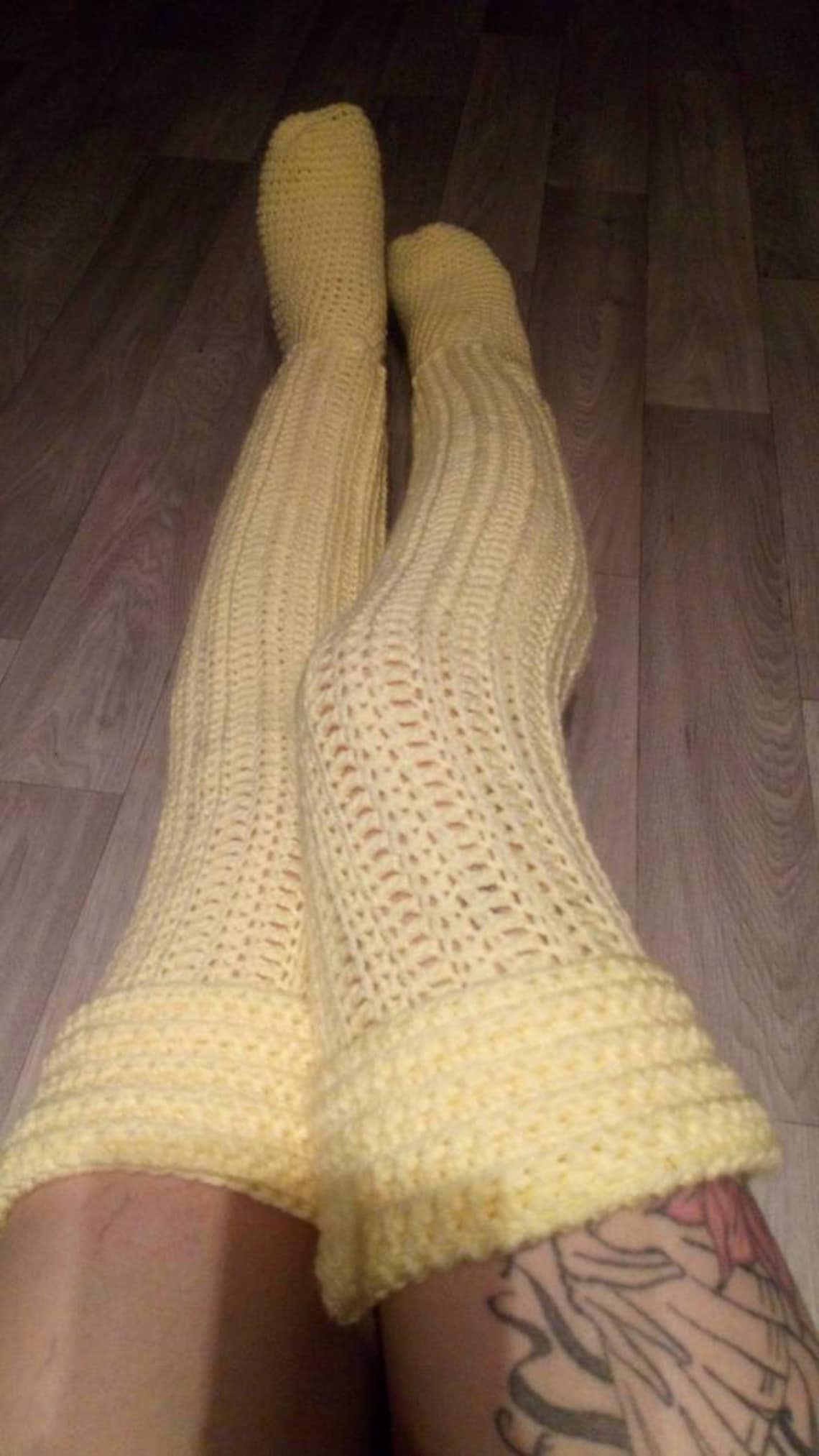 Thigh high sock crochet pattern Etsy