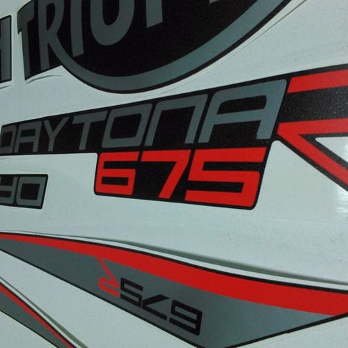 Fooqs TRIUMPH DAYTONA 675R shops 675 R Black Matt 2015 aftermarket custom motorcycle decals stickers set aufkleber