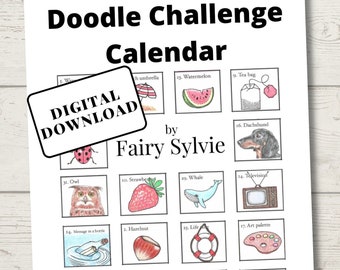 Calendario de retos de dibujo: 365 ideas para dibujar (descarga digital)