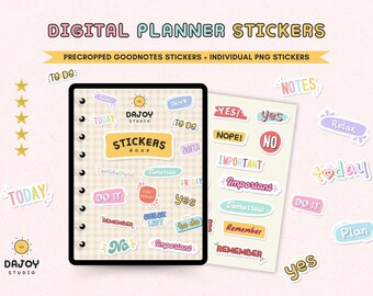Digital Planner Stickers | Goodnotes Stickers | PNG Stickers | Precropped Stickers | Planner Stickers | Journal Stickers | Daily Stickers