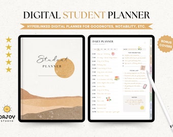 Student Digital Planner | Academtic Planner | Study Planner | Undated Digital Planner | iPad Planner | Portrait | Goodnotes | Notability