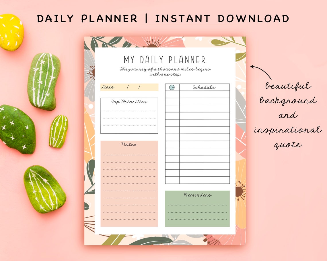 Daily Planner Printable to Do List Printable Productivity - Etsy