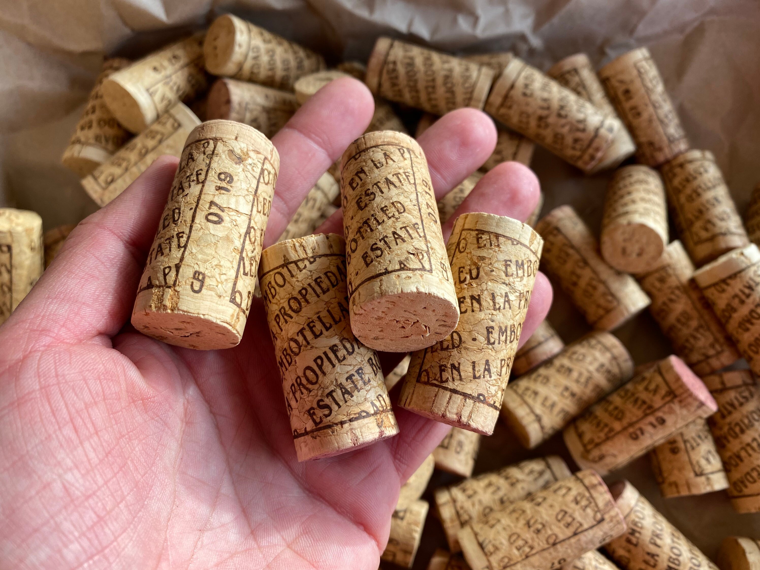 60 Natural Used Wine Corks Ideal for Crafts Premium Real Etsy