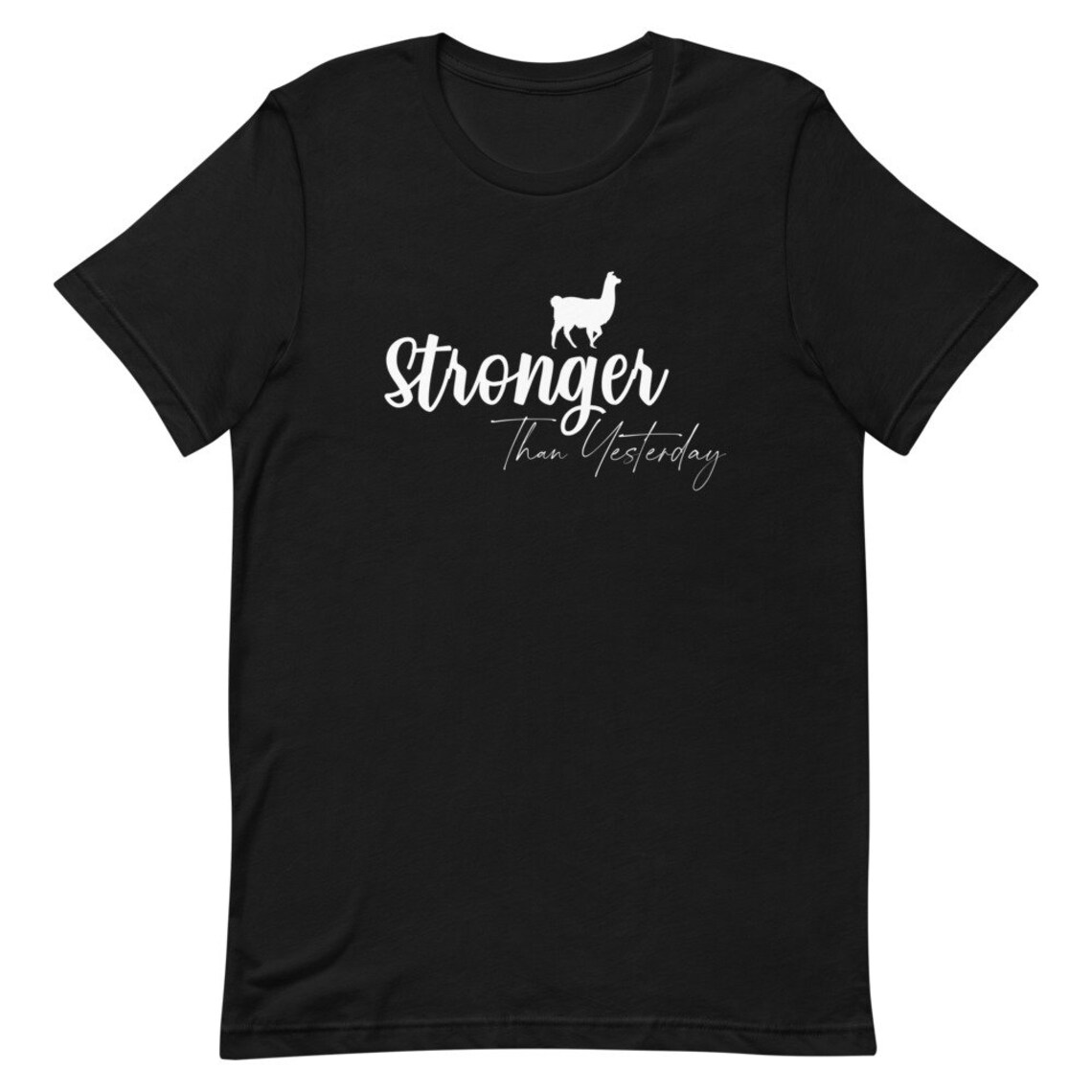 Motivational Workout tshirt Stronger Than Yesterday TShirts Etsy