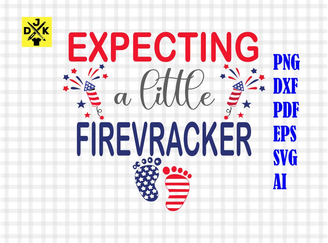 Expecting a Little Firecracker Svg Digital Download Cut - Etsy