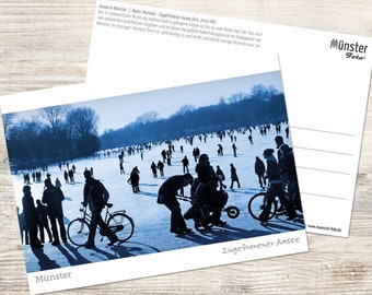 Postcard » Münster - Frozen Lake in Münster in winter | Münster-Foto | 2010-PK ms-foto