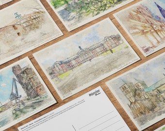 6 Postcards » Münster's Sights and POIs (MS-ART) Edition msart