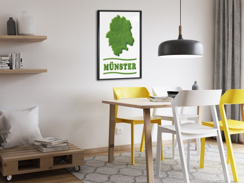 Poster Green Minster City poster Münster Westfalen Nature Lawn Grass Writing green Münsterliebe Gift Business, Family, Office image 6