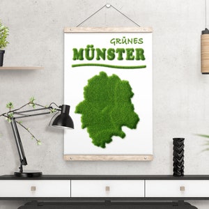 Poster Green City Green your city Nature Lawn Grass Writing green love of cities Gift Business, Family, Office, Hamburg Leipzig image 5