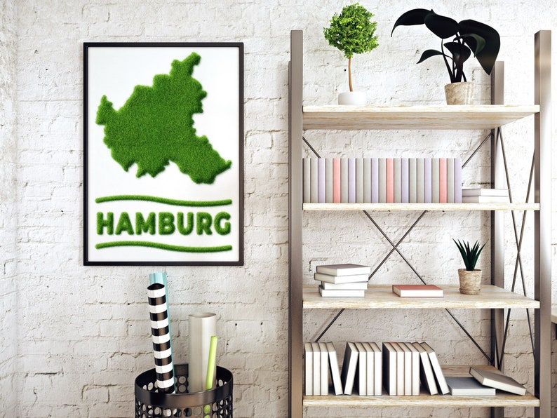 Poster Green City Green your city Nature Lawn Grass Writing green love of cities Gift Business, Family, Office, Hamburg Leipzig image 7