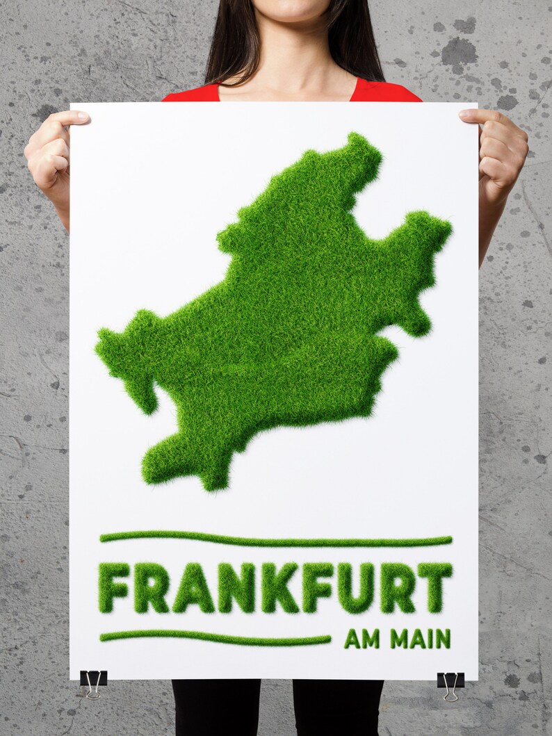 Poster Green City Green your city Nature Lawn Grass Writing green love of cities Gift Business, Family, Office, Hamburg Leipzig image 6