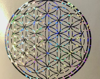 Flower of Life Vinyl Decal Sticker Pick Color Size Oracal 651 Archangel Glyph Sacred Geometry